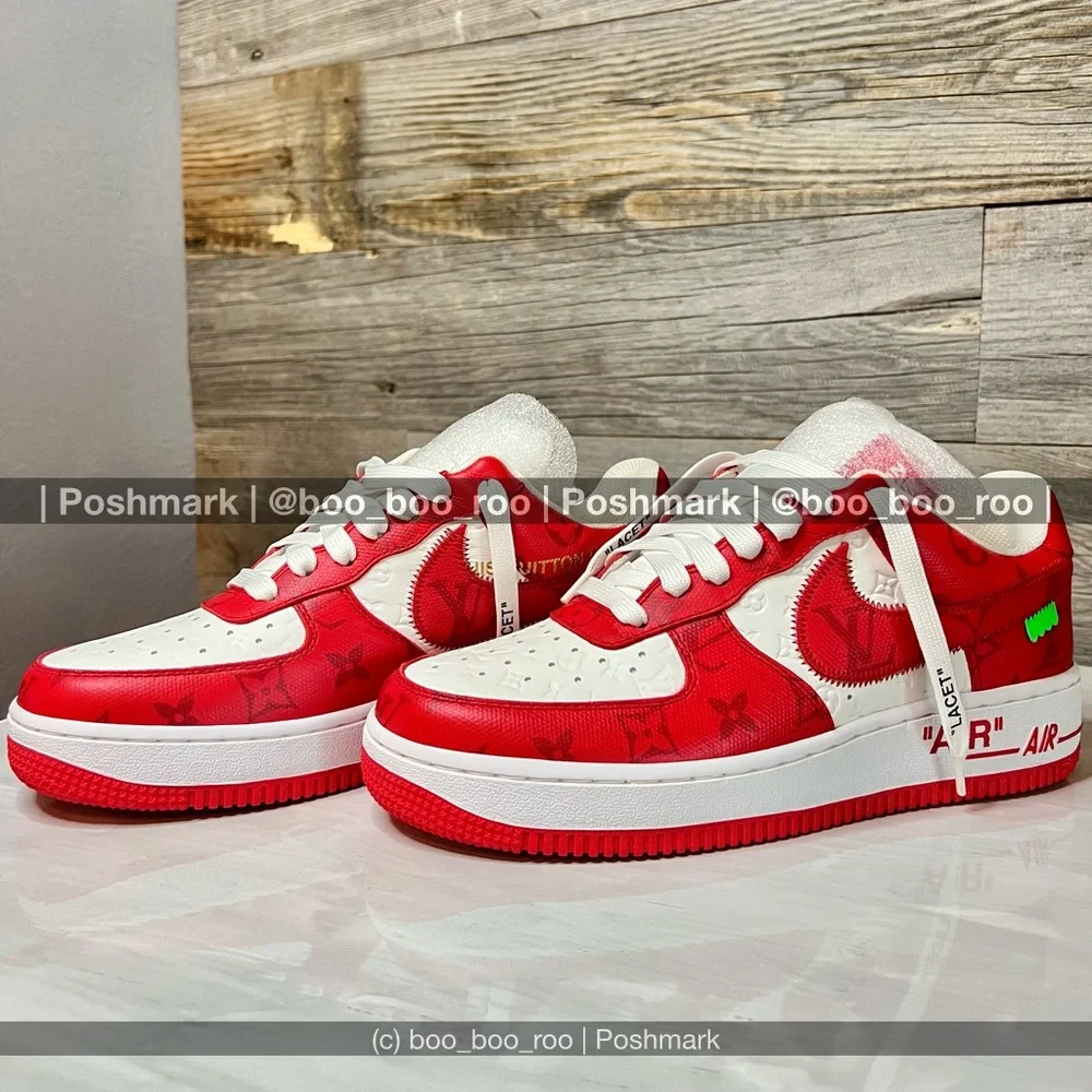 NWT 🆕 Louis Vuitton Nike Air Force 1 Low Sneakers, by Virgil Abloh, Sp/Su2022 - Picture 5 of 15